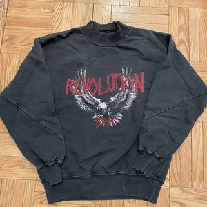 EUC Anine Bing Saint Revolution Mock Neck Sweatshirt in Small